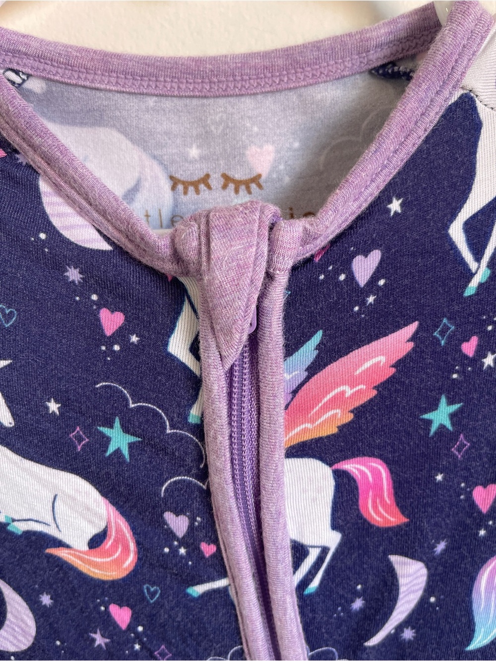 Little Sleepies Girls Unicorn Shortie 0-3M - Picture 3 of 5